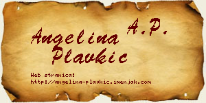 Angelina Plavkić vizit kartica